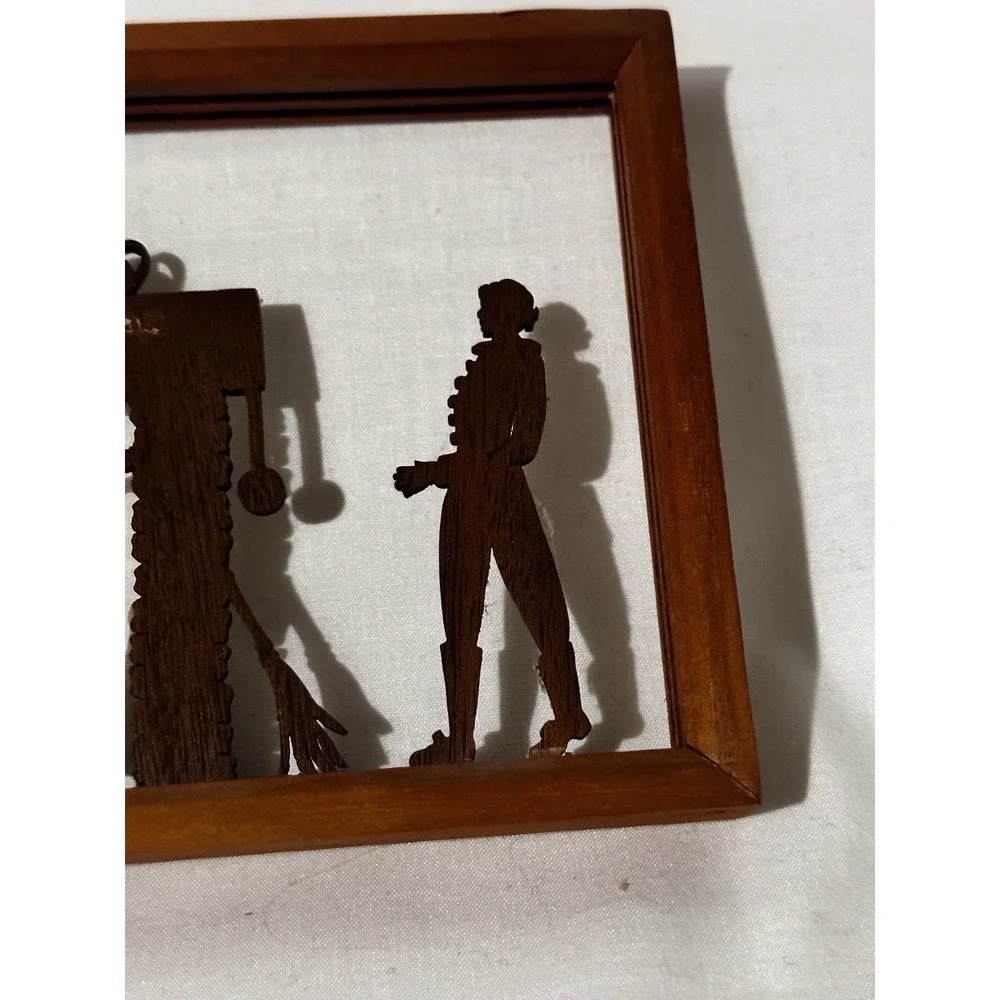 Wood  Wall Plaques Hand Made Vintage 1800's Farm Depiction's‎ 5x9